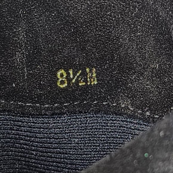 Vaneli Hash Black Nubuck Knee High Stitching Adjustable Snap Pull On Heel Boots - Picture 15 of 16